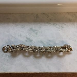 Pave chain link bracelet